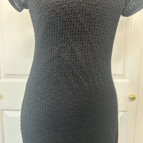 JSC Black Crochet Long Dress Size 6 -Like New - Picture 9 of 12
